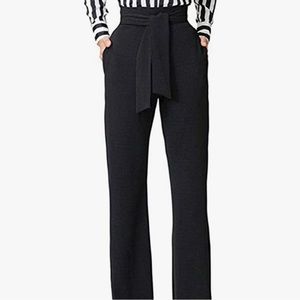 Stretchy high-waisted wide leg business pants